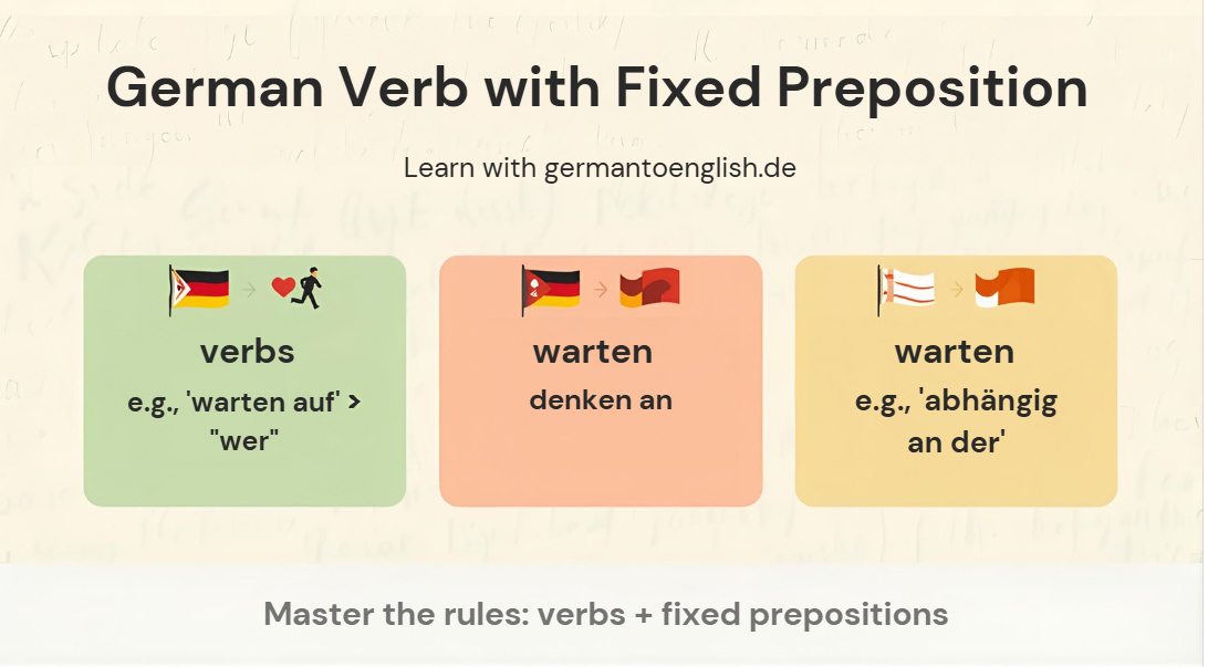 German Verbs with Fixed Prepositions