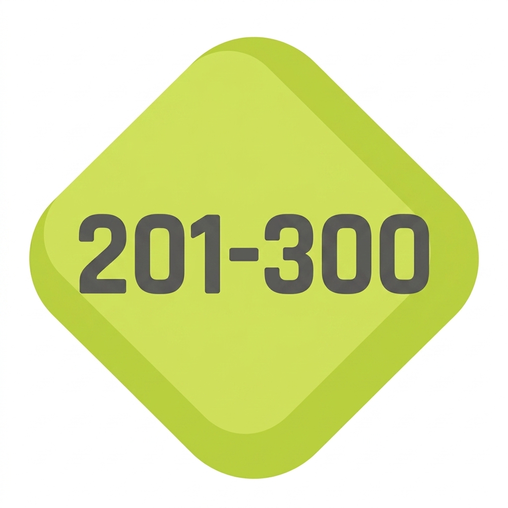 Deutsche Zahlen 201 - 300